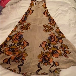 Free people flower flowy lace up dress